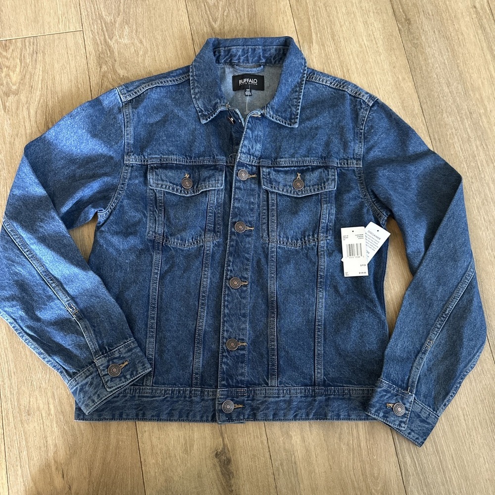 Buffalo David Bitton Denim‎ Jacket Men's S 100% Cotton Medium Wash Blue NWT